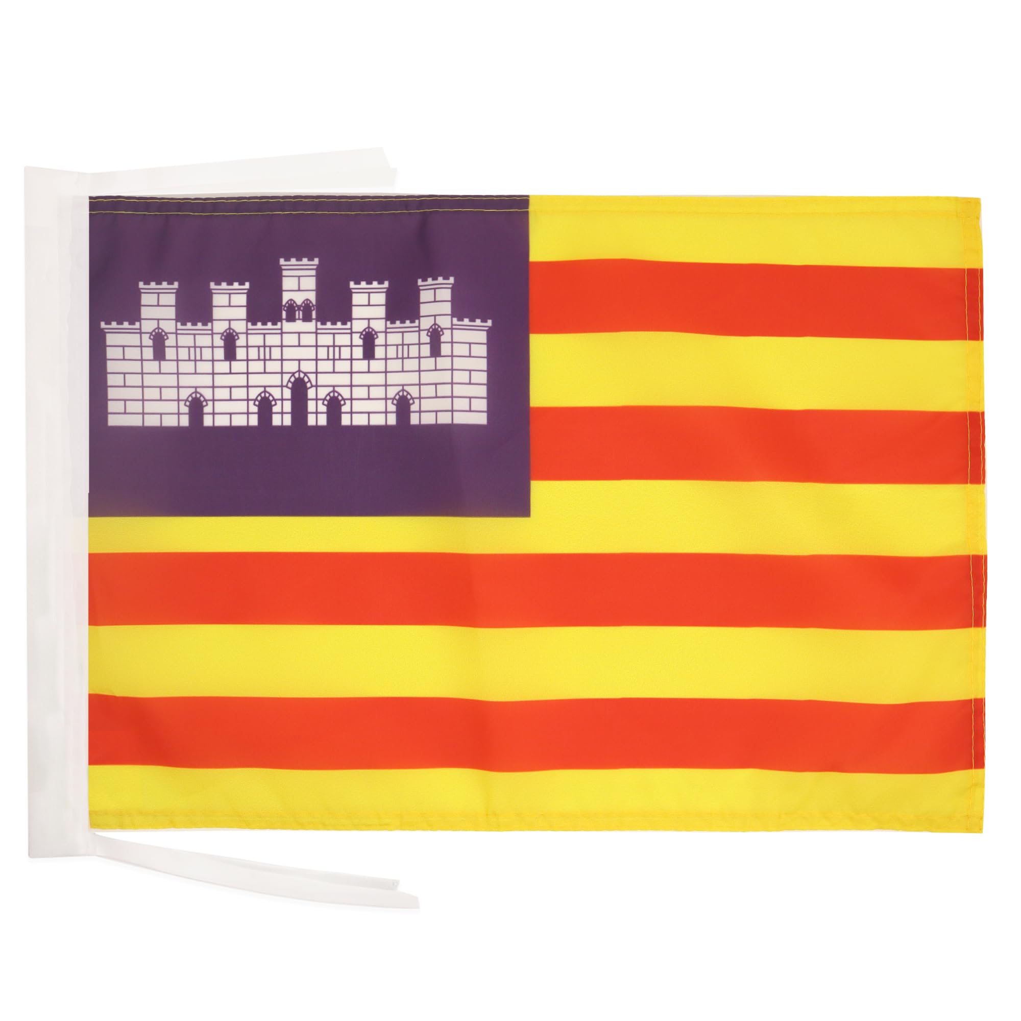 AZ FLAG Bandera de Las Islas BALEARES 45x30cm - BANDERINA BALEÁRICA 30 x 45 cm cordeles