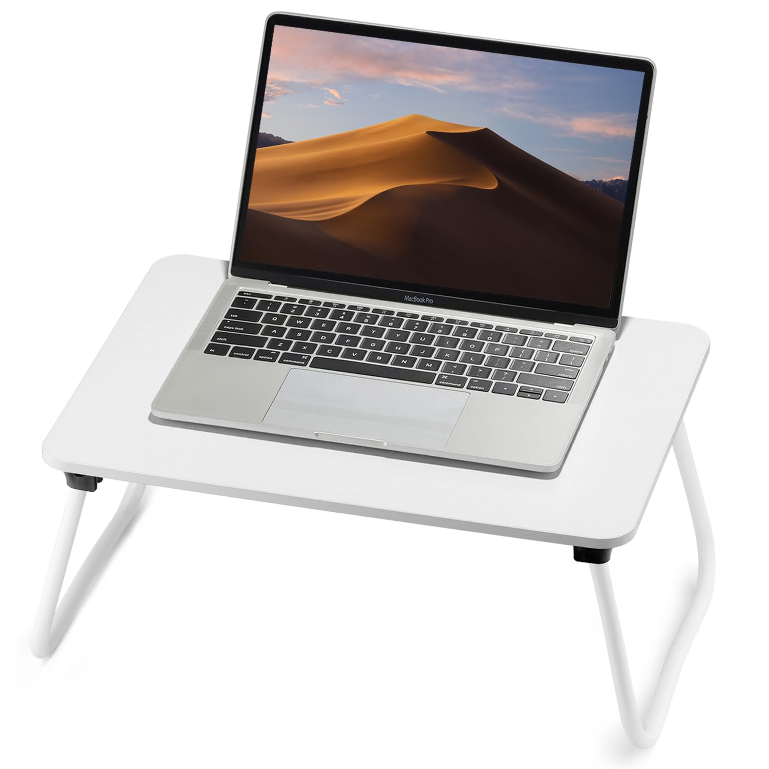 FISYOD Foldable Lap Desk, Laptop Bed Desk, Portable Bed Table, Laptop Stand for Bed & Couch, Lightweight & Mini - White