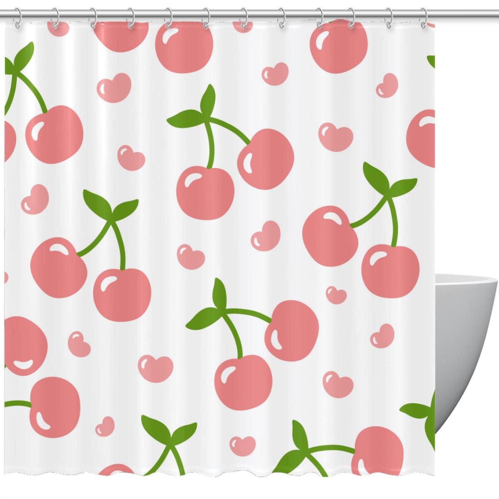 Rideau de douche fruits et cerises pour illuminer votre salle de bain