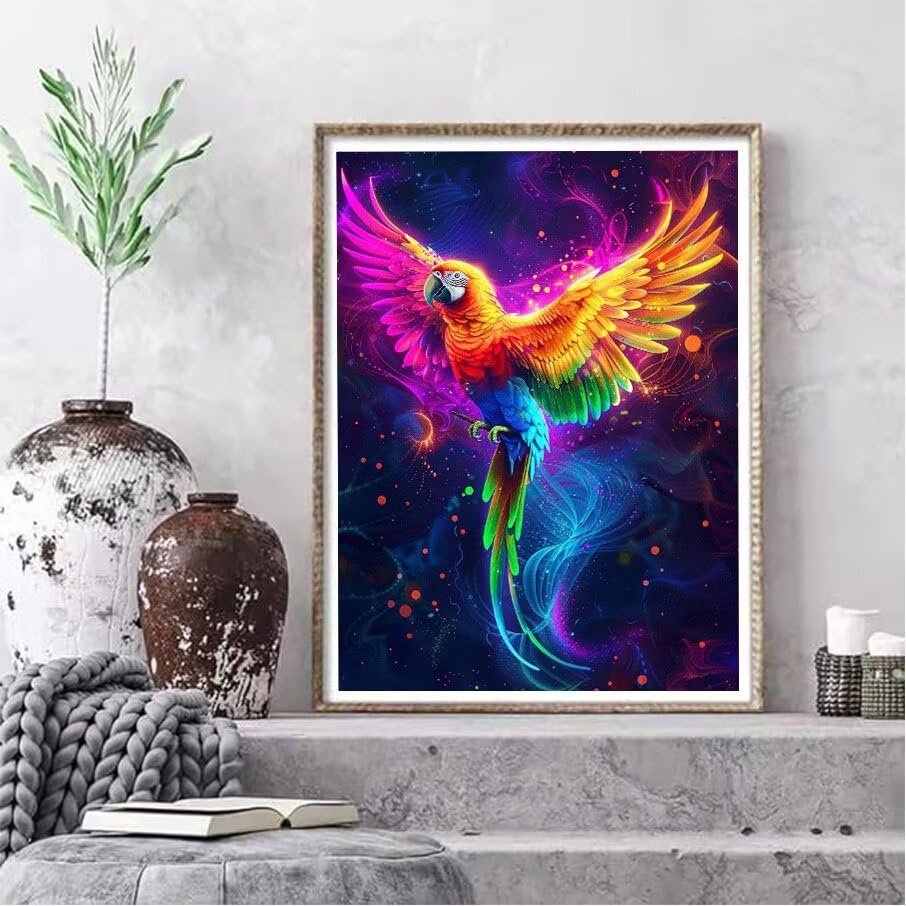 Kit broderie diamant oiseaux 5D DIY grand format 60x80cm - 2
