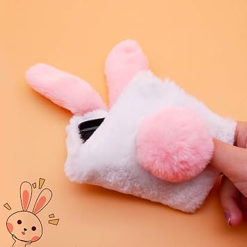 Galaxy S23 Ultra用ケース フラシ天 ラビットケース レディース ガールズ ソフト 暖か ふわふわ ふわふわ バニー イヤーファー 電話ケース 保護カバー キラキラ クリスタル ラインストーン リボン ノット グリッター ダイヤモンド ホワイト ピンク