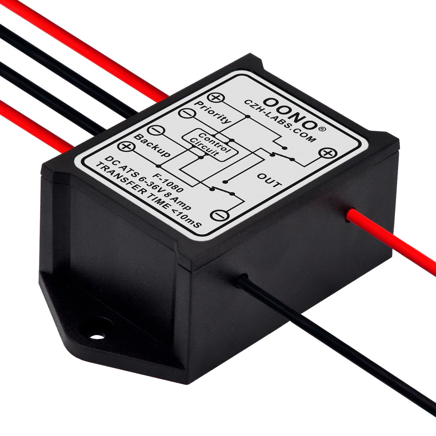 DC 6-36V 8A Automatic Transfer Switch, ATS Auto Transfer Switch