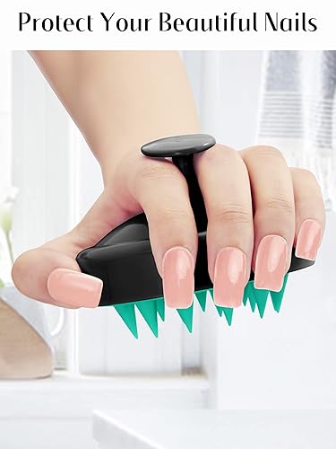 Miniatura 4 de HEETA - Masajeador de cuero cabelludo con cerdas de silicona suaves para el crecimiento del cabello y eliminación de la caspa, cepillo de champú