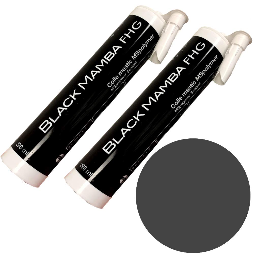 Black Mamba FHG High Tack Superfast Mono Component Polymer Sealant Cartridge Gray