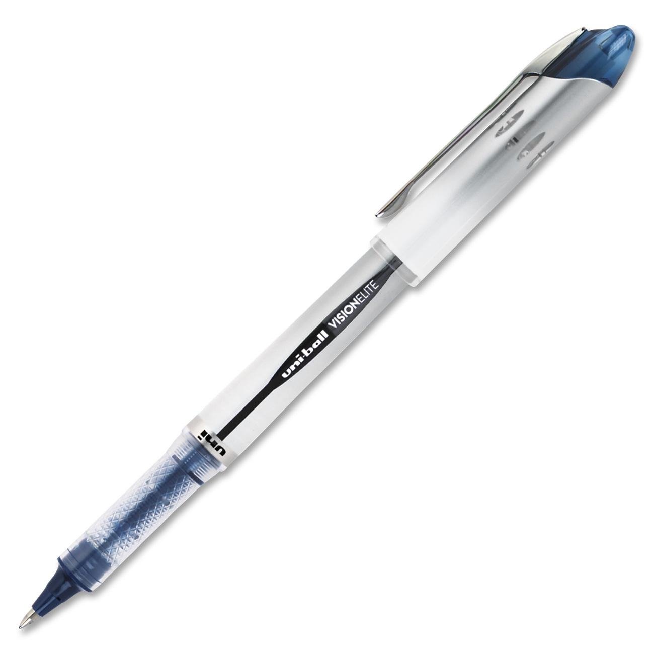 uniball Vision Elite BLX Rollerball Pens, Bold Point (0.8mm), Blue BLX Ink, 12 Pack
