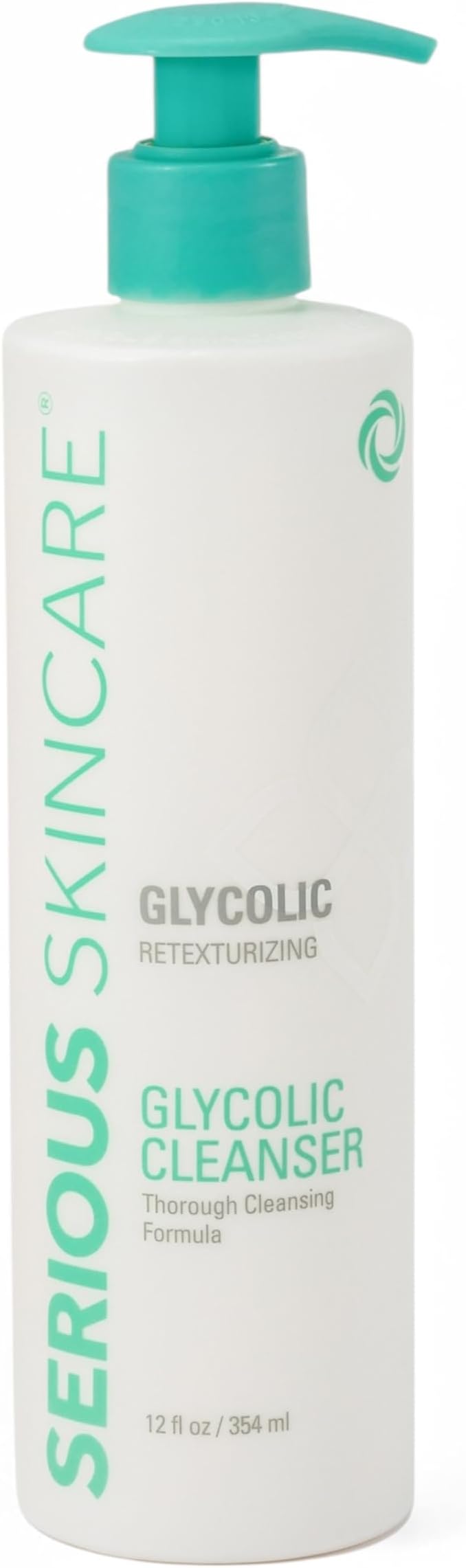 Serious Skincare Glycolic Cleanser - Skin Exfoliating Face Wash - 10% Glycolic Acid - Deep Pore Purifying - Removes Makeup, Oil, Blackheads and Impurities - Shave Prep - Anti-Aging 12 Fl. Oz.
