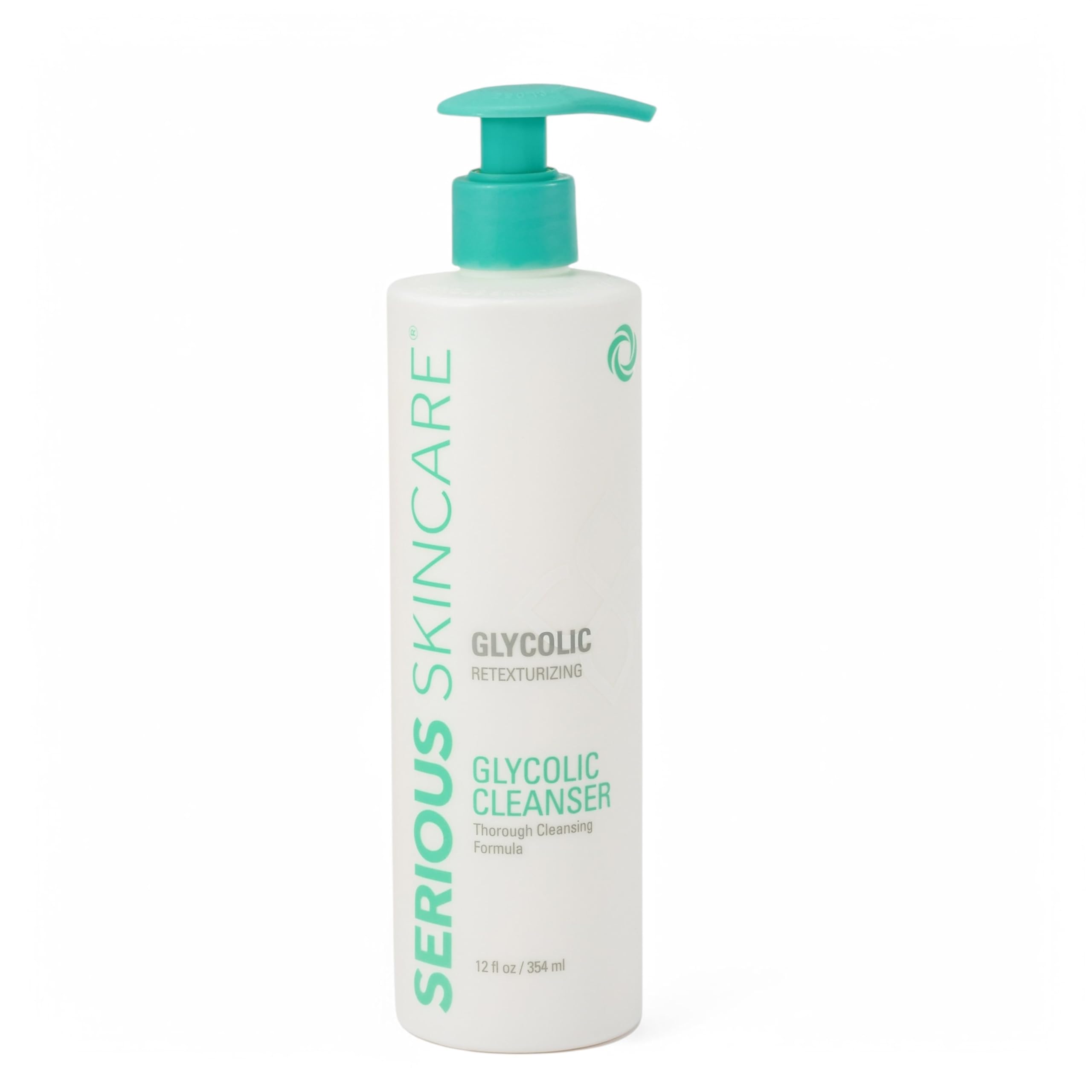Serious Skincare Glycolic Cleanser - Skin Exfoliating Face Wash - 10% Glycolic Acid - Deep Pore Purifying - Removes Makeup, Oil, Blackheads and Impurities - Shave Prep - Anti-Aging 12 Fl. Oz.