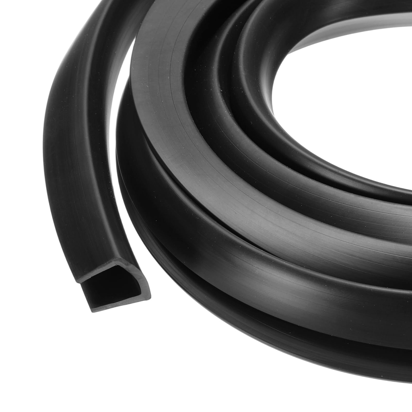 PATIKIL Rubber Edge Trim, 13.1ft x 15mm x 17mm U Channel Rubber Guard Seal Strip Protector Fit for 13mm Edge for Car Doors Hatches Sheet Metal Table Corners Steel Plates, Black