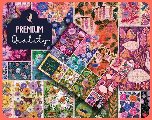 Elena Essex Puzzle de 1000 Piezas - Jardín de la Naturaleza, Rompecabezas para Adultos con Animales y Flores, Tamaño 27.56 x 19.69 pulgadas miniatura 2