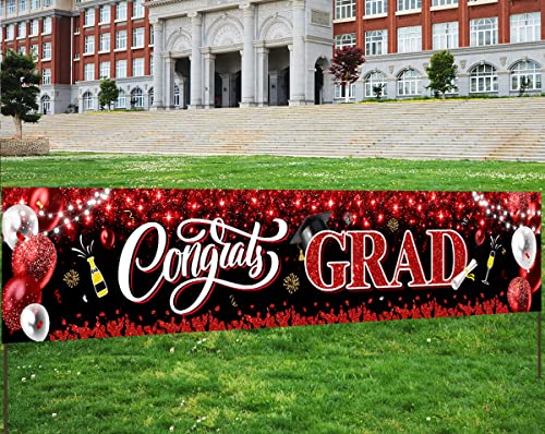 Image of 2026 Graduation Decorations-Large Congrats Class of 2026 Banner Congrats Grad Yard Sign Banner Decoration for Graduation Party Supplies Graduation Decorations 2026