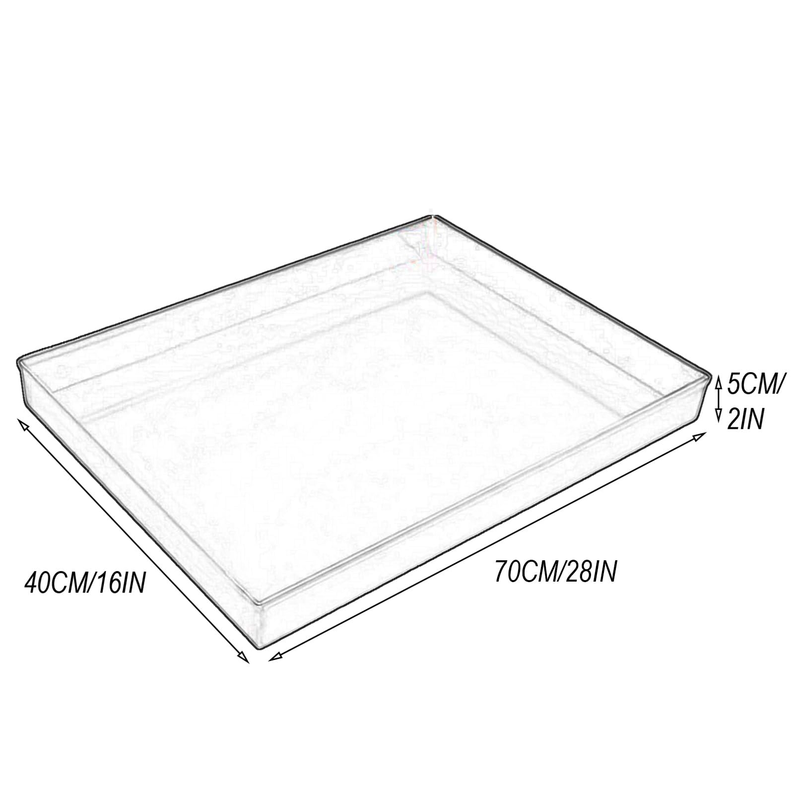 Bandeja Horno Acero Inoxidable, Bandejas Resistente A Altas Temperaturas, Bandejas de Goteo para Cocina y Baño(70x40x5cm/28x16x2in)