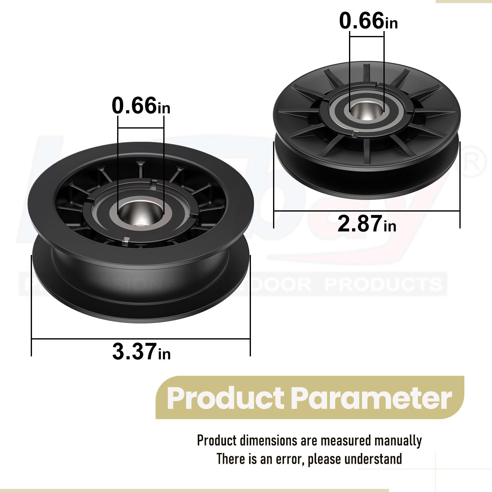 GX20286 GX20287 - Kit de polea plana y polea plana para J-OHN Deere Cortacésped Decks LA100 LA105 LA110 LA115 LA120, reemplaza a 1760097, 690409, 690409MA.