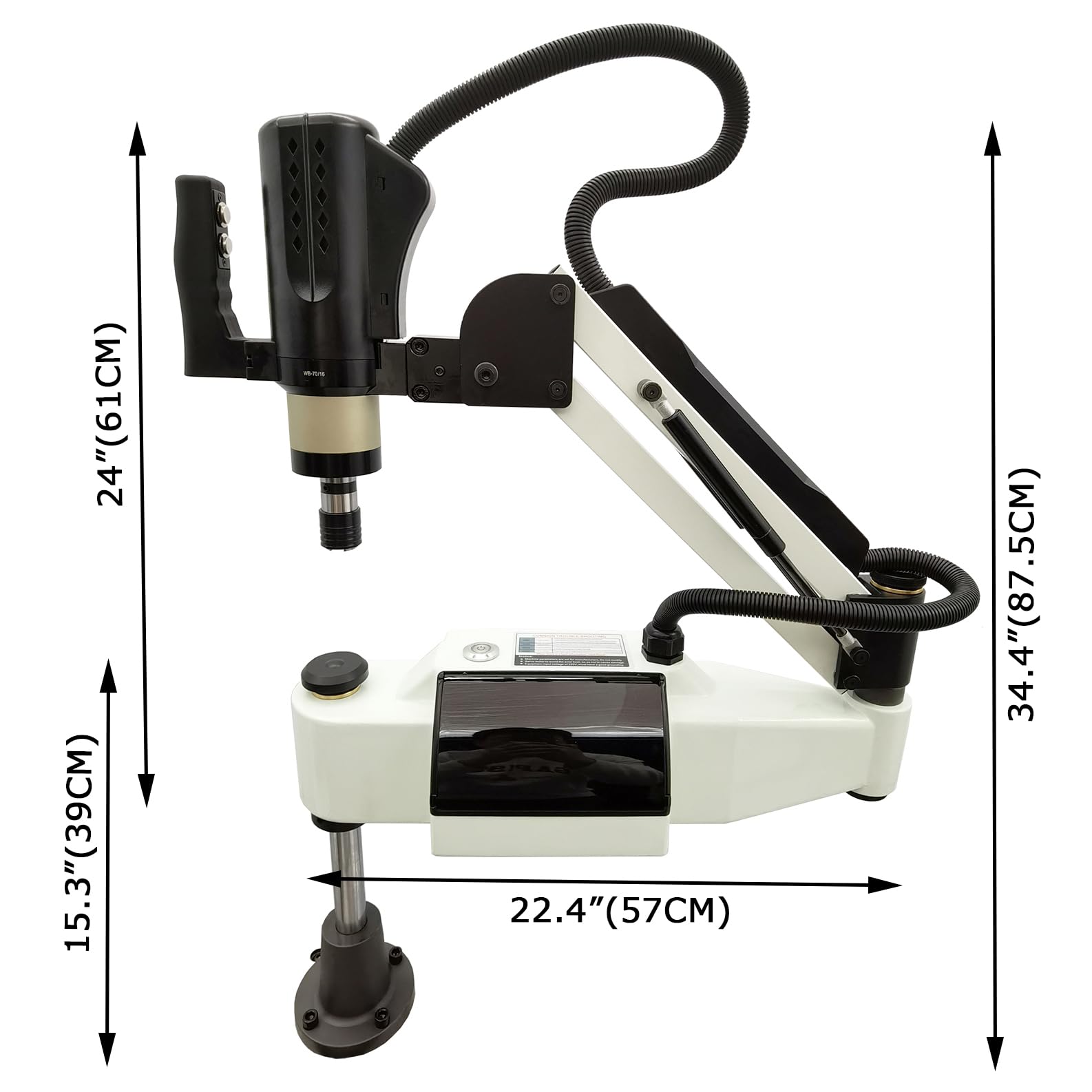 HayWHNKN M3-M20 Tapping Drilling Machine Universal Electric Touch Tapping Machine Electric Tapping Machine 1-500RPM Stepless Speed 220V 1200W