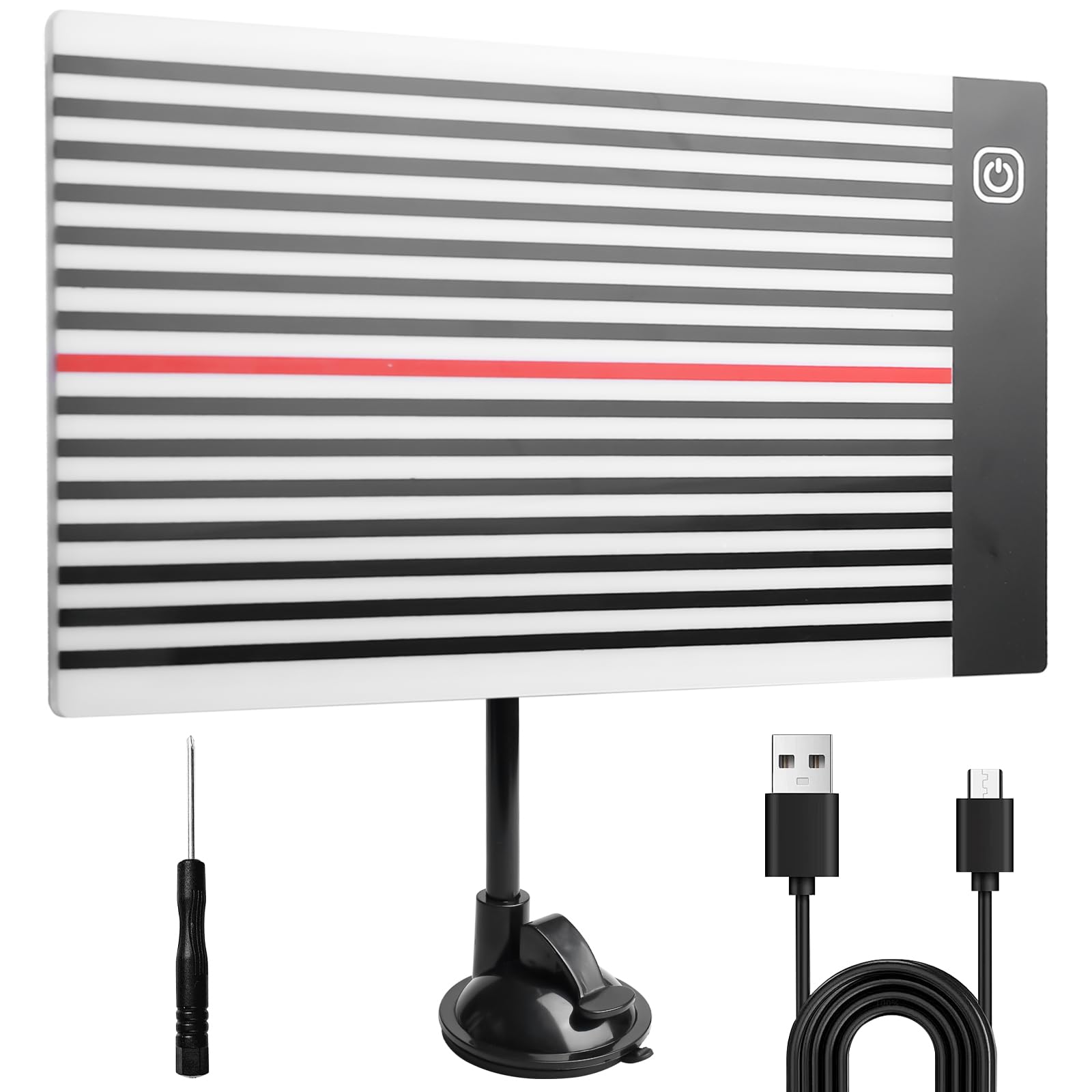 GOMETY Luce per riparazione delle ammaccature senza vernice, pannello luminoso LED con supporto regolabile, lampada di prova USB per carrozzeria e pannello riflettente LED, kit di riparazione