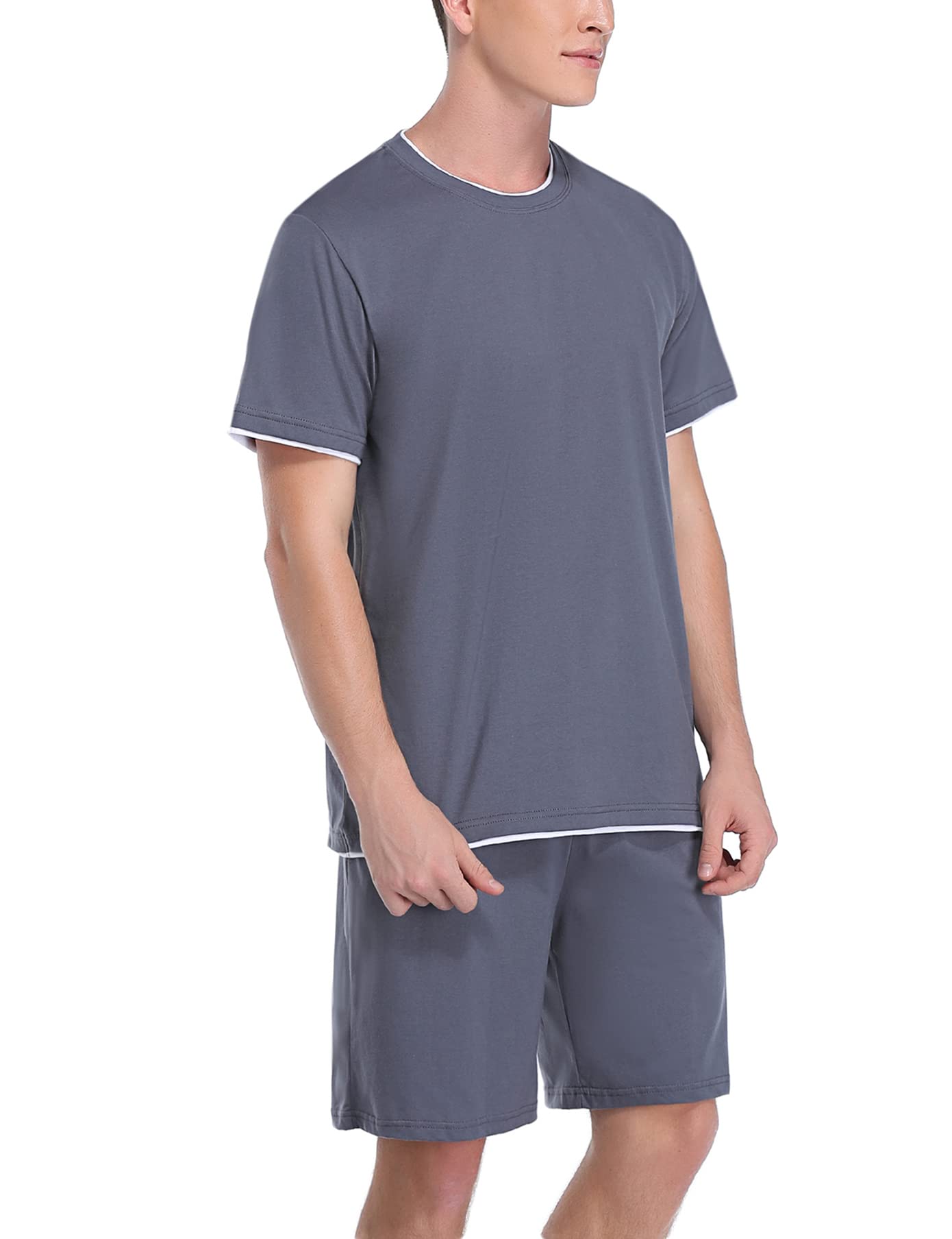 Doaraha Mens Cotton Pajamas Set Pigiami Uomo