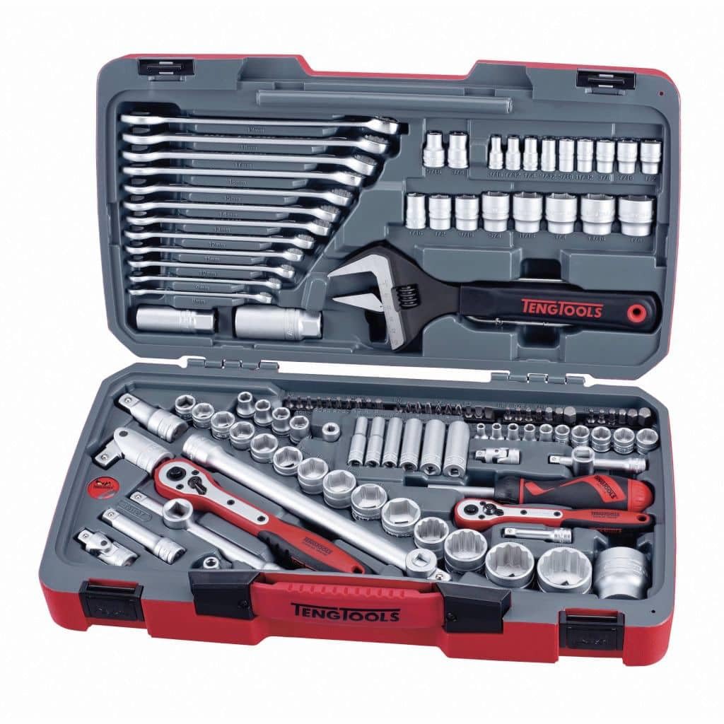 TENGTOOLS 238470108 Tengtools Modelo TM127 Juego de Llaves de Vaso Combinados 1/4", 3/8" y 1/2" de 127 Piezas