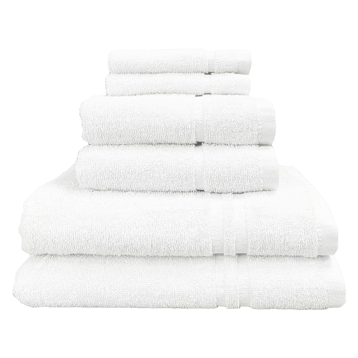 Allure Bath Fashions Hotel Essentials Set of 6 Absorbent Cotton Towels, Supersoft, Machine Washable 450gsm - Fully Guaranteed​