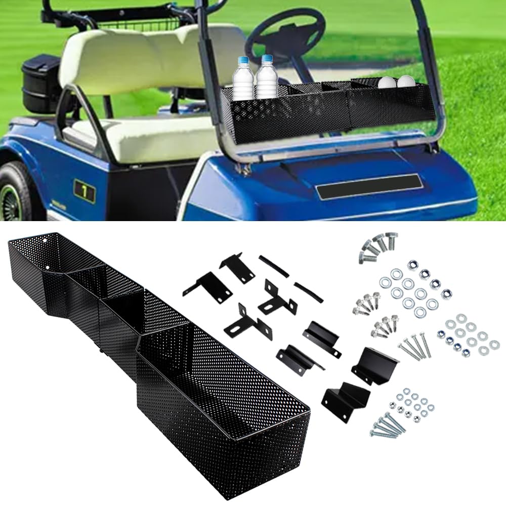 COOL STAR Golf Cart Front Inner Basket Compatible with EZGO TXT & RXV, Club Car DS & Precedent Golf Cart Front Inner Basket Size 33.6
