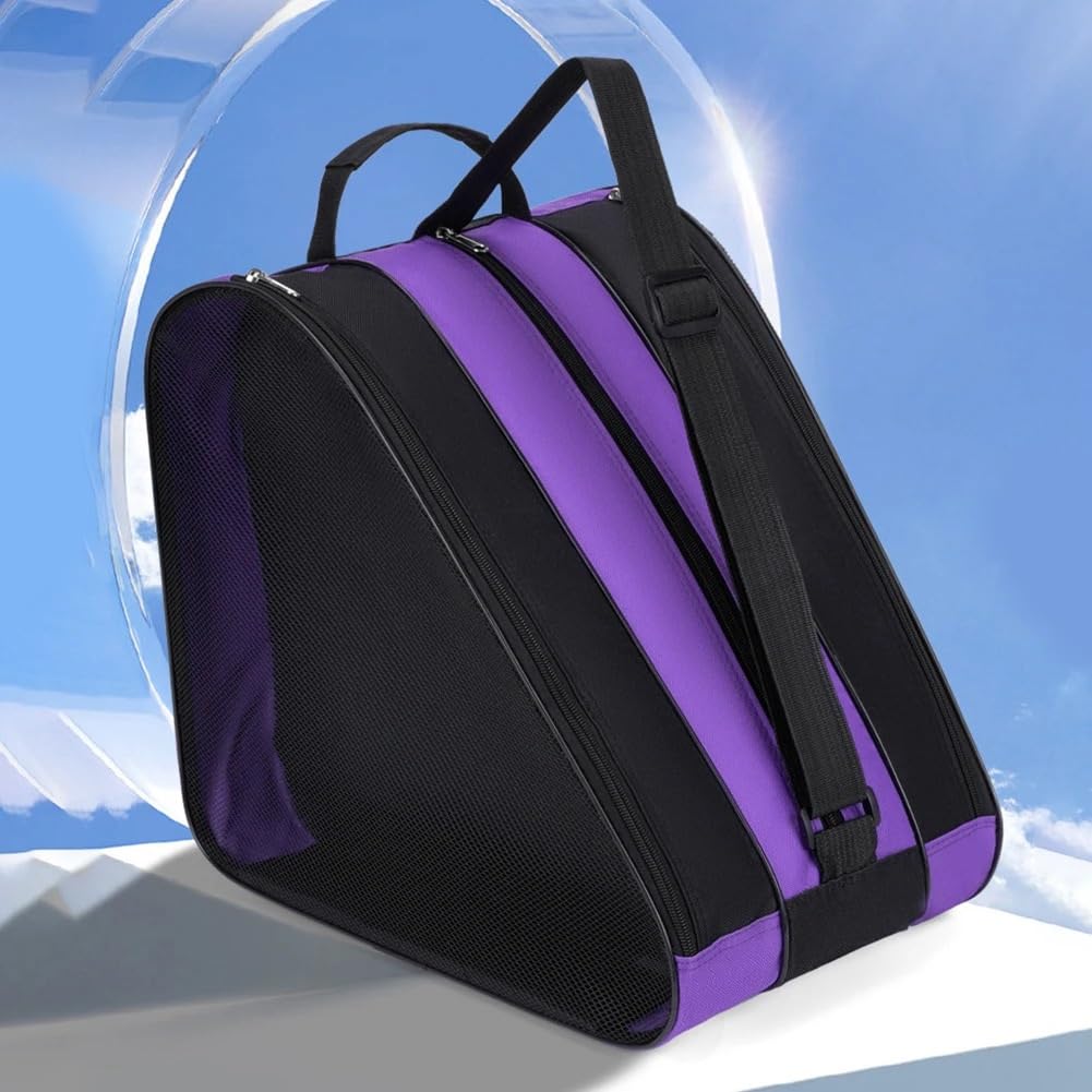 Borsa per pattini a rotelle, scarpe da ghiaccio, tessuto Oxford, scarponi sci e neve, multiscomparto, per pattinaggio sul, per uomo donna