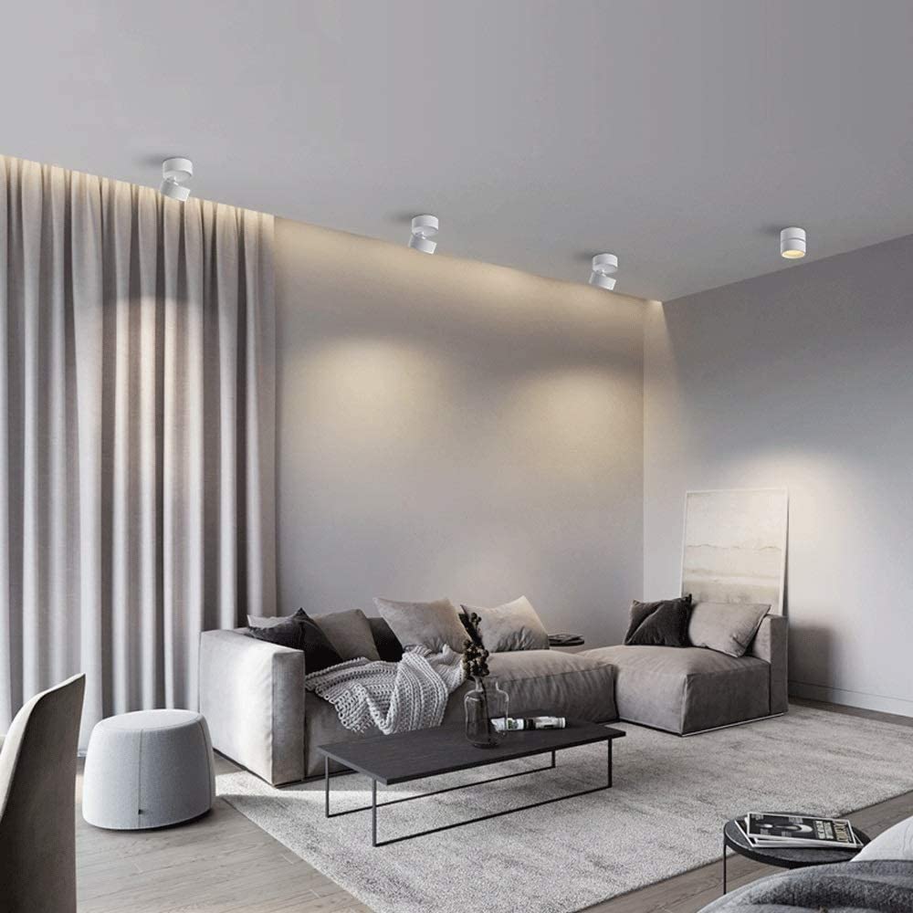 Faretti da soffitto a LED, da Parete, con Angolo Regolabile, per Interni, per Camera da Letto, Soggiorno, Cucina (7 W-3000 K)