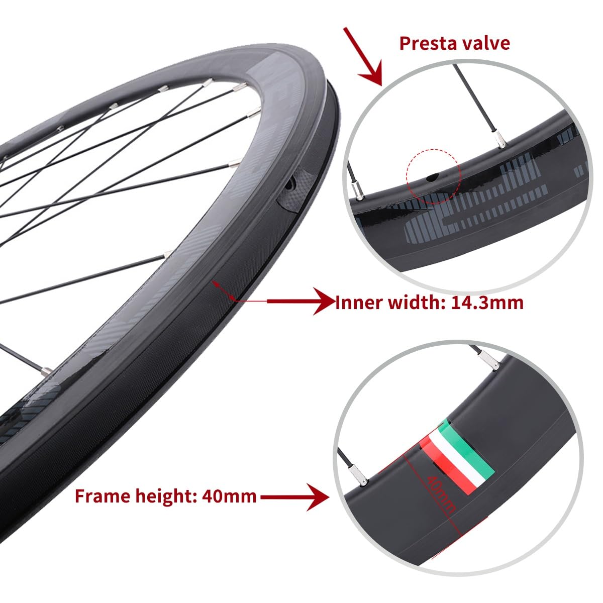 700C Rennrad Fahrrad-Laufradsatz Schnellspanner Aluminiumlegierung Fahrradräder Doppelwandig Fahrrad Laufrad 7-11 Gänge Laufrad Set Nabe 38 Mm Felgen 24H Speichen