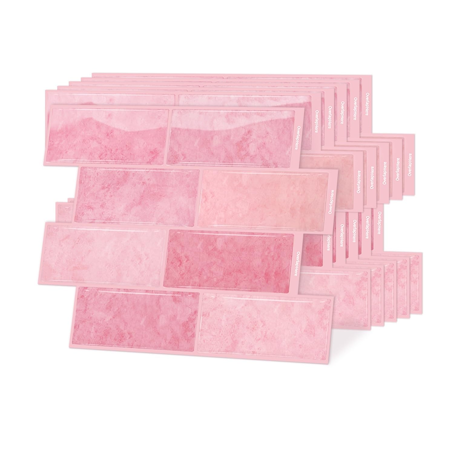 Sohouu 48Pcs 3D Self-Adhesive Wall Sticker Waterproof Heat Resistant Tile Decal(48Pcs)