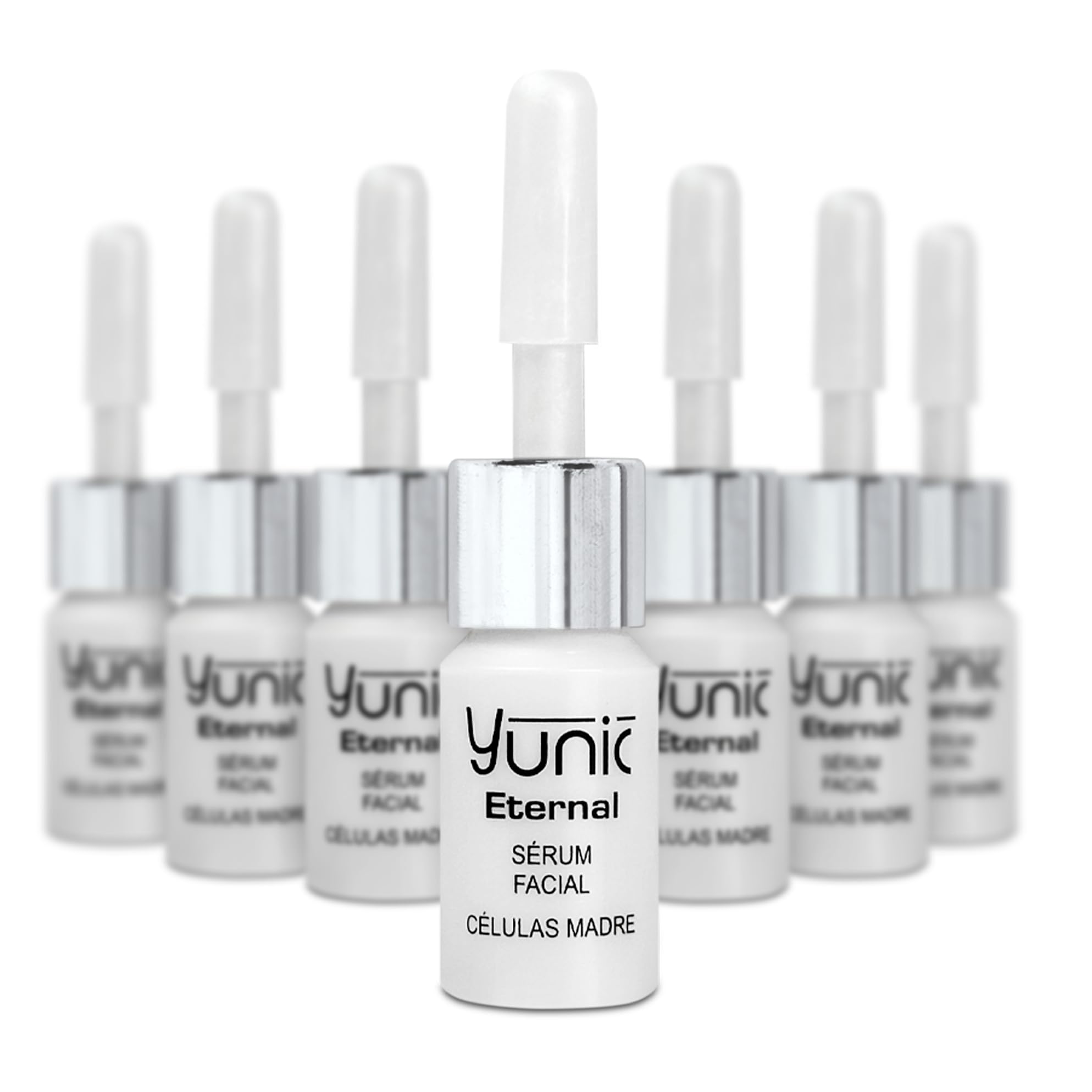 Sérum Facial con Vitamina C y Ácido Hialurónico | 5 Cajas (35 unidades) | Sérum Facial Antimanchas, Refrescante y con Células Madre