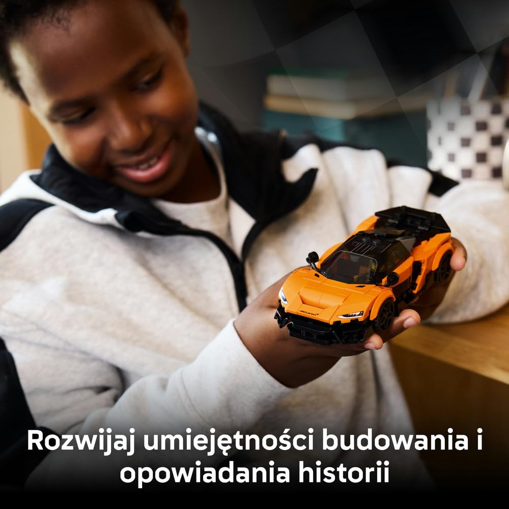 LEGO Speed Champions McLaren W1 77257 | Model samochodu McLaren, zabawka dla 9-latka, prezent dla chłopców i dziewczynek, zestaw klocków dla dzieci, 287 elementów