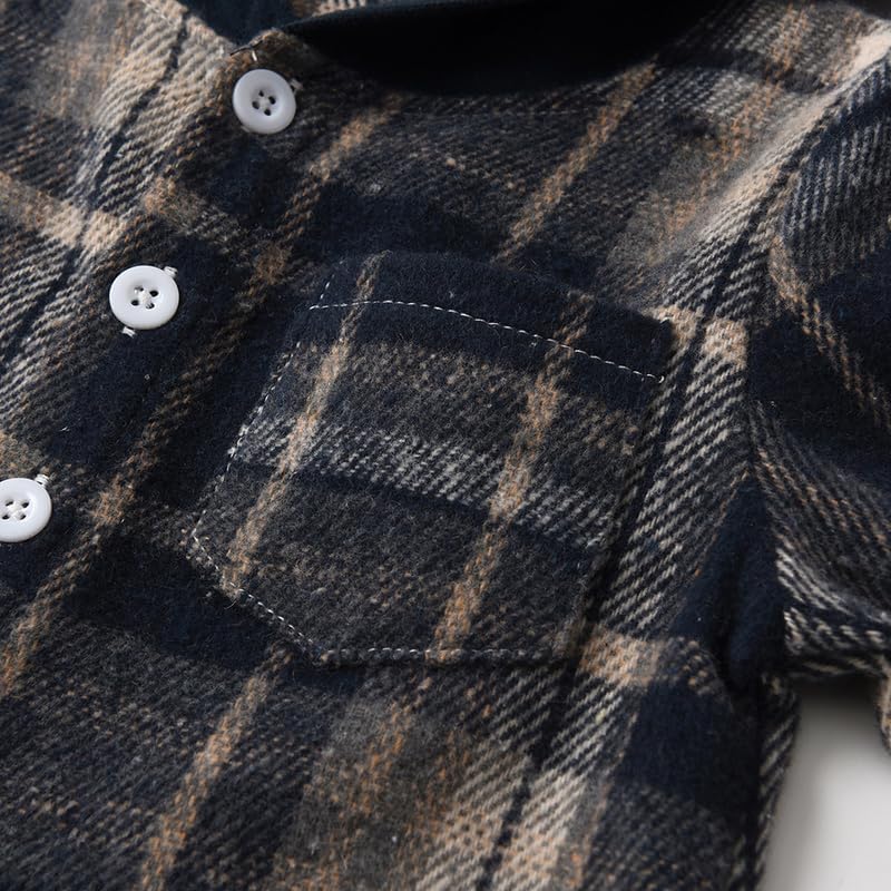 男の子服セット 幼児用 格子縞 衣装 フランネル フード付きシャツ + スウェットパンツ キッズ 秋服セット