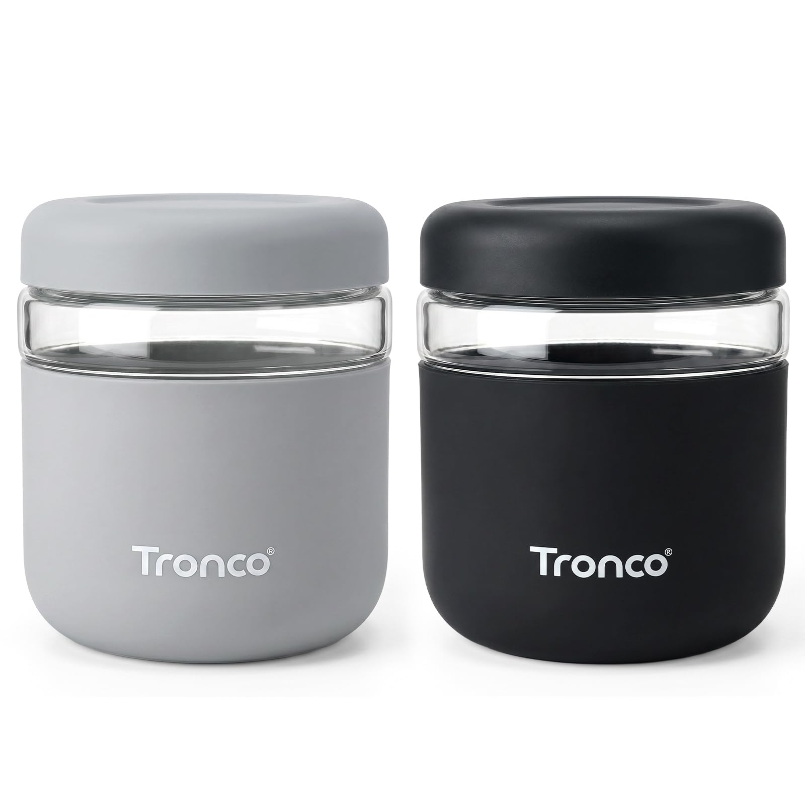 Tronco 32 oz Glass Food Storage &amp; Lunch Bowl Containers with Airtight Lids