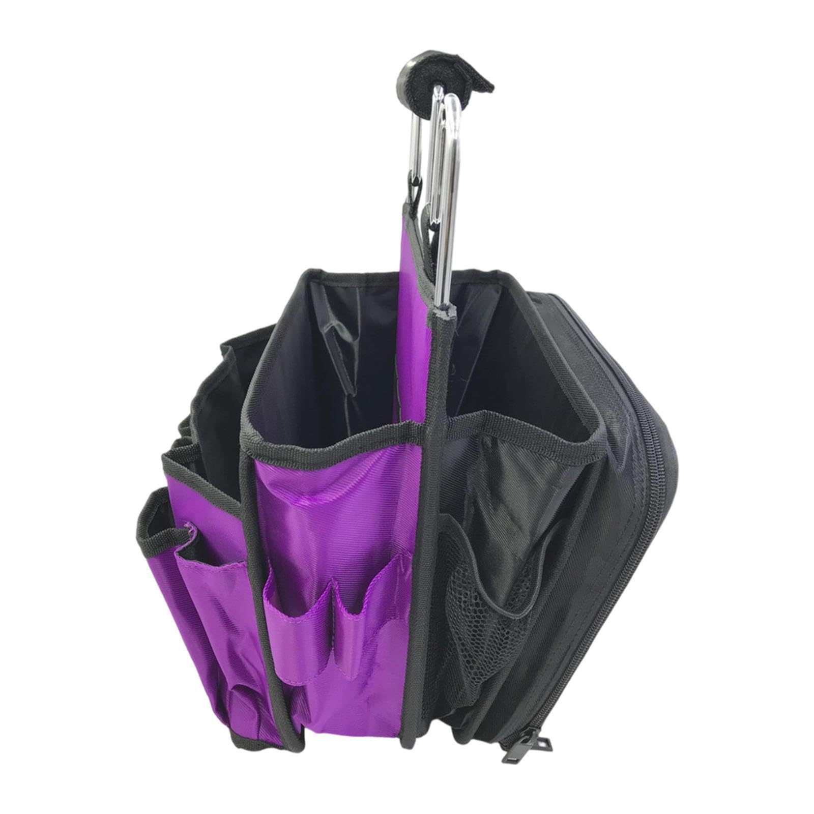 Hairdresser Bag Handbag Multifunctional Hairdressing Tools Storage Organizer Black Purple-image-19