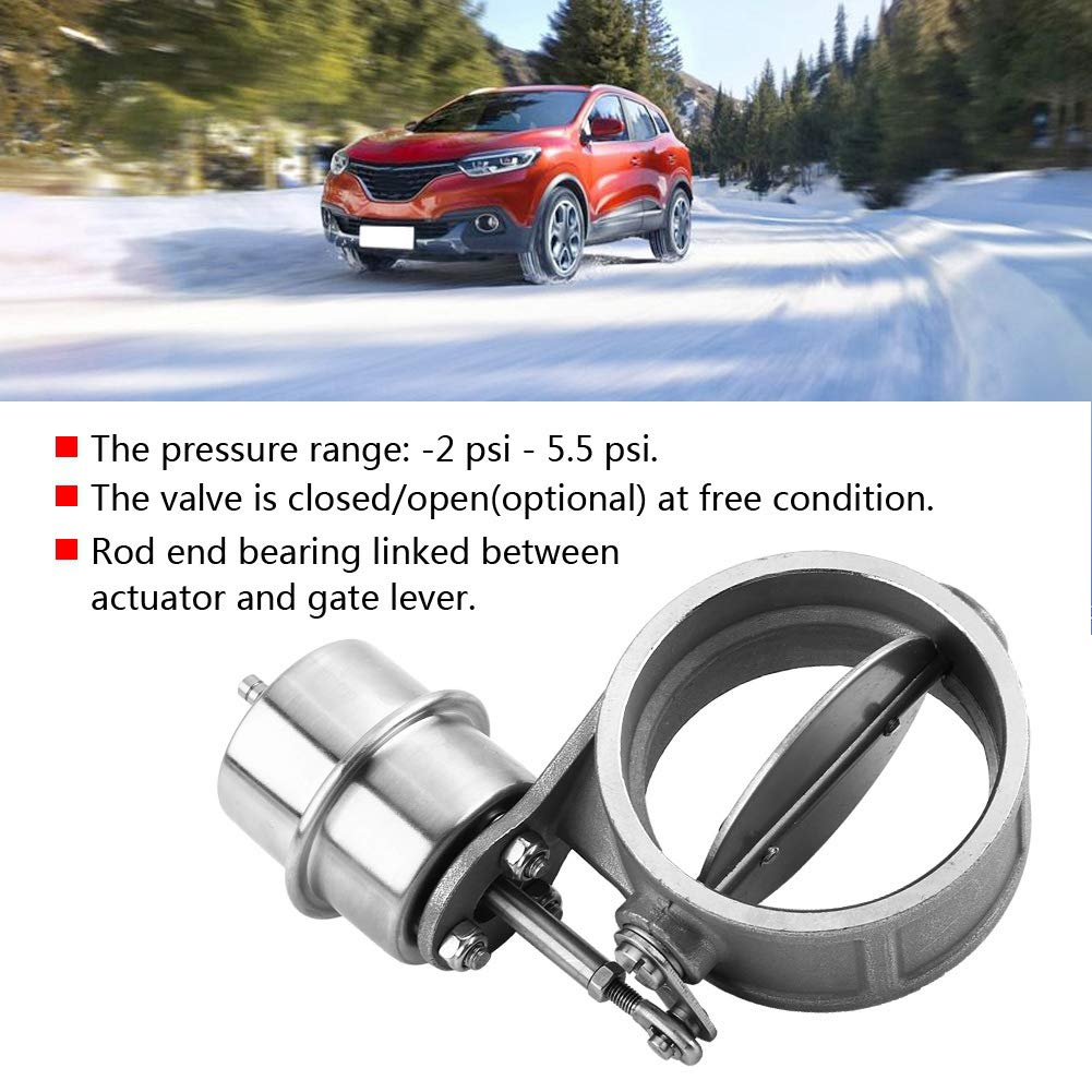 Válvula de control de escape de coche de 3 pulgadas, recorte / descarga de escape activado por vacío(Abierto)