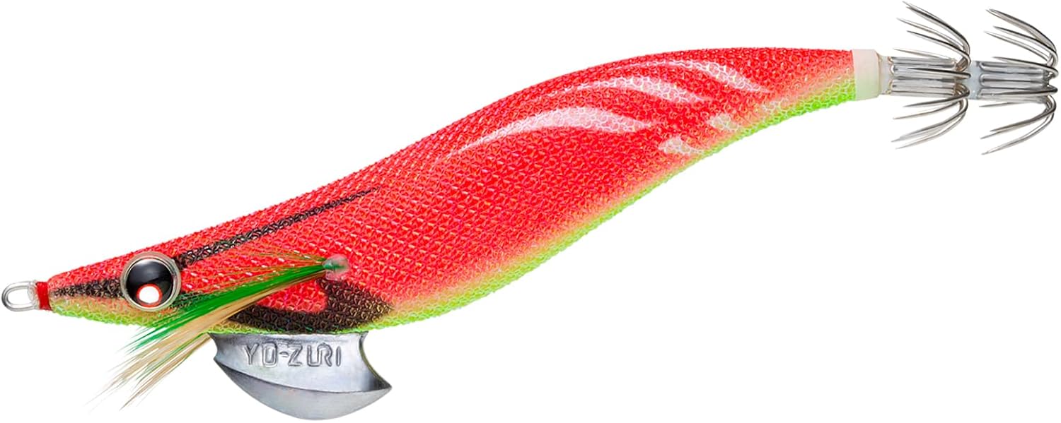 Duel YO-Zuri A1030N-LBI Egi Squid Fishing Lure, Aolly Q Squid, Fishing Gear, Fishing Gear, Bait Wood, Squid, No. 2.5 Luminous Voile