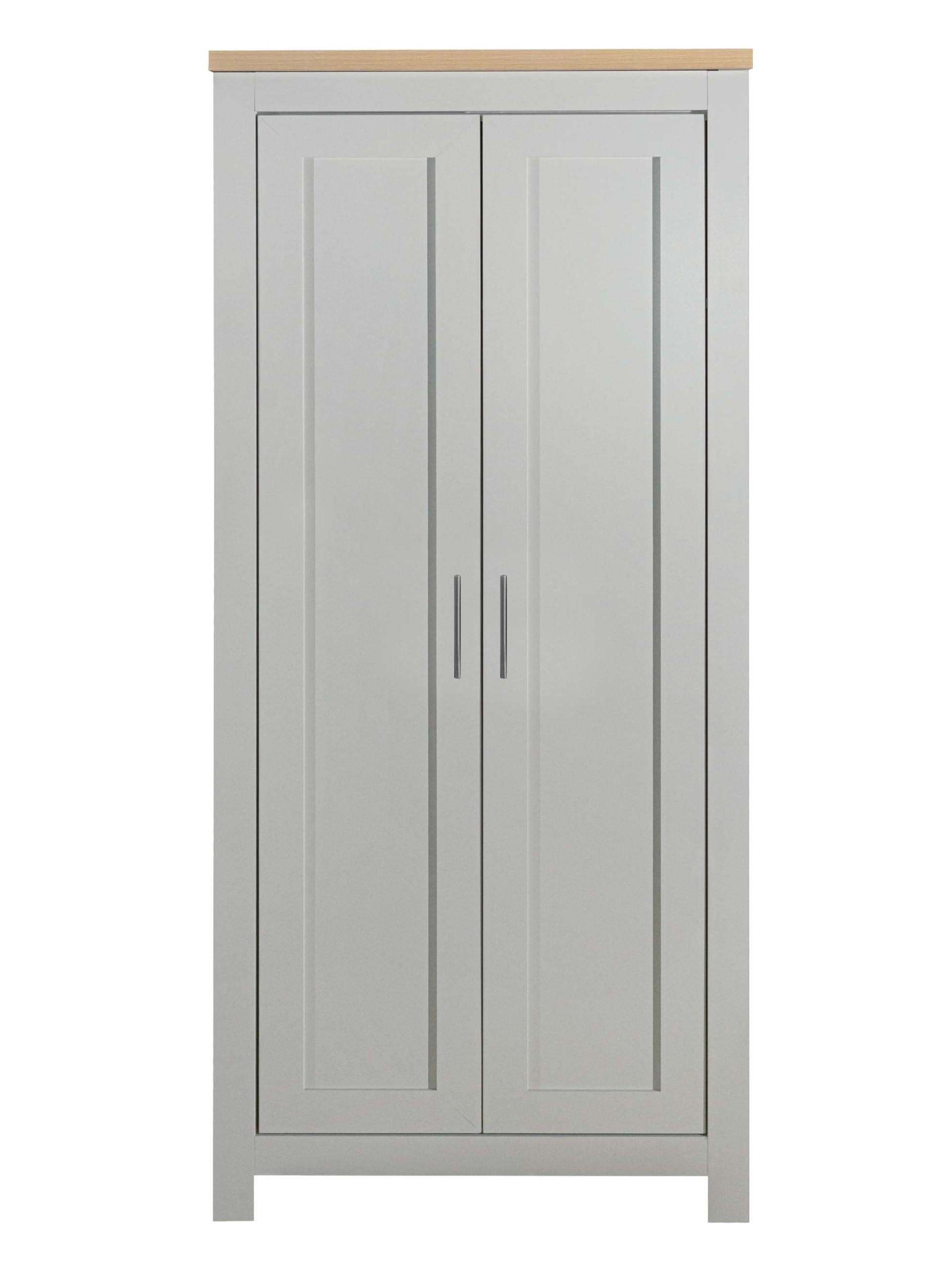 B&Q -  Highgate 2 Door Wardrobe Grey & Oak