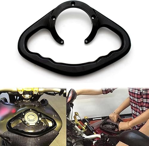 Reposabrazos de pasajero para motocicleta, barra del tanque de gasolina, empuñaduras de manillar con barra de 5 agujeros, compatible con K-awasaki