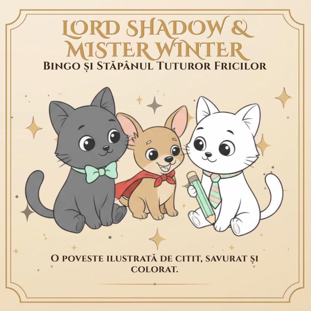 Lord Shadow & Mister Winter: Bingo și Domnul Tuturor Fricilor: O poveste de colorat despre curaj, prietenie și mici eroi (Lord Shadow & Mister Winter – mult mai mult decât o poveste de colorat.)