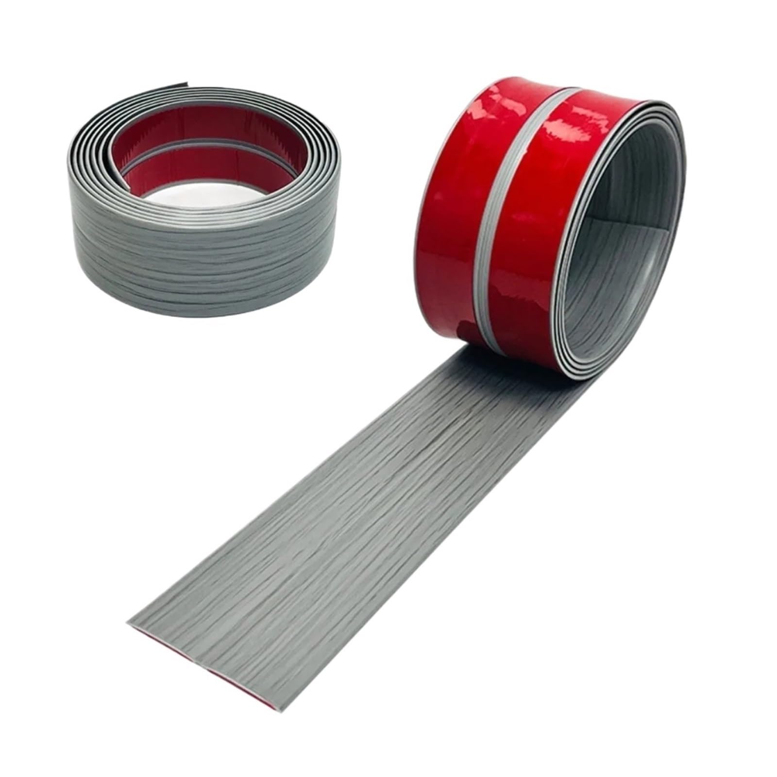 Flexible Laminate Beading Self Adhesive Wall Corner Protector Peel and Stick Moulding Trim Bendable Flexible Floor Transition Strip(Grey Wood-4cm x 3m)