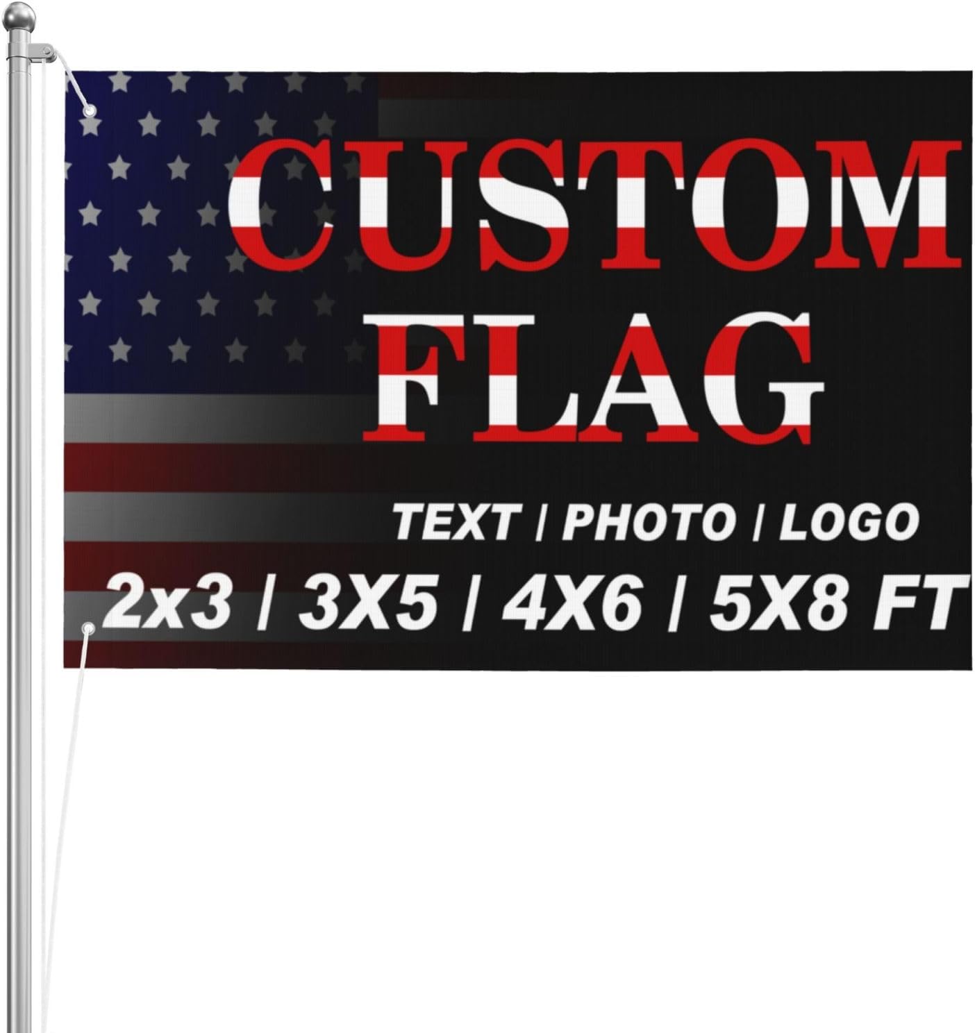 Custom Flag 4x6 FT Double Sided 3 Ply - Personalized Outdoor Flags Banners - Design Your Own Logo Print Picture Photo Text - Customized Indoor outdoor decoration Gift 4x6 Foot