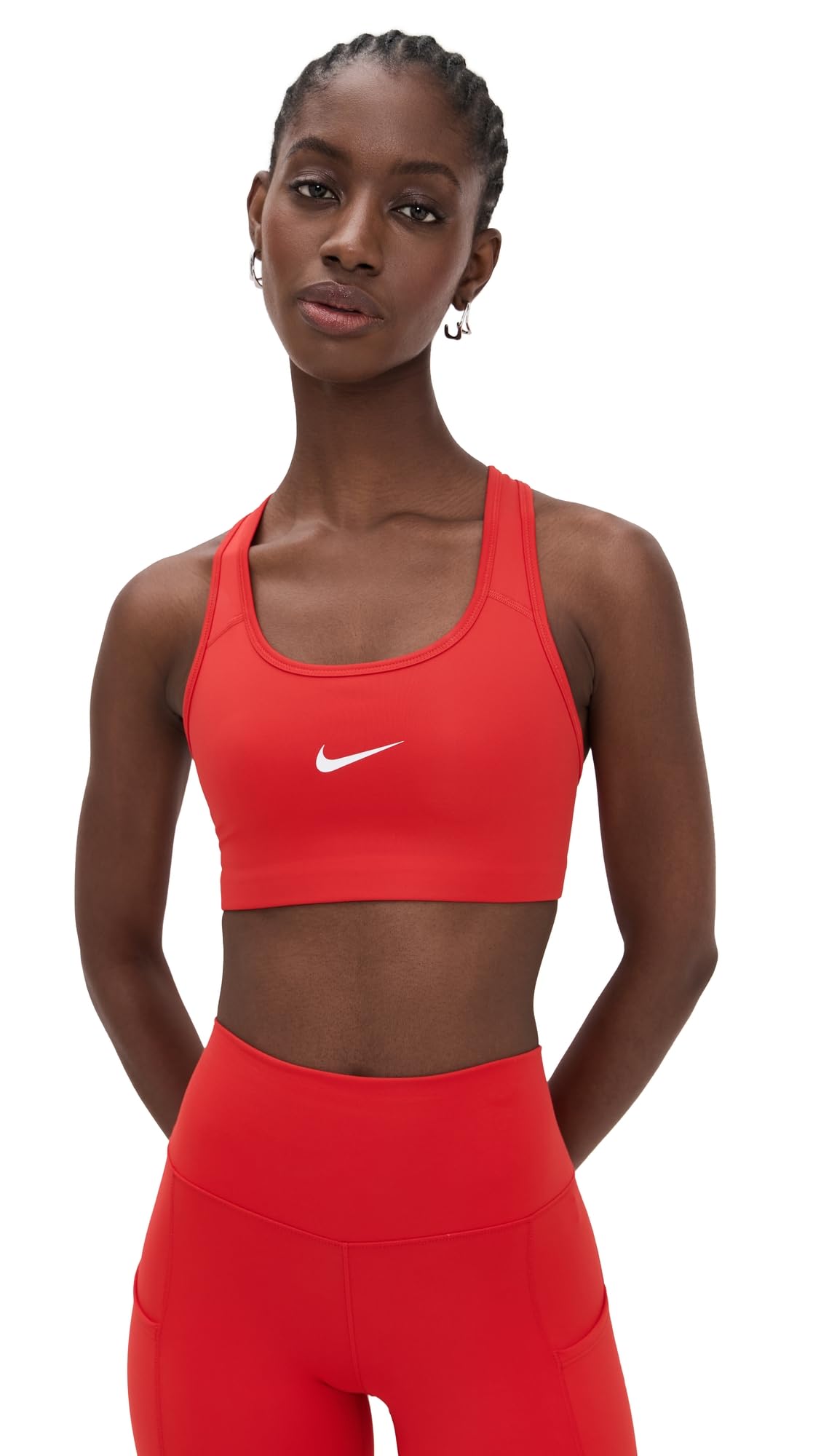 red and black nike sports bra