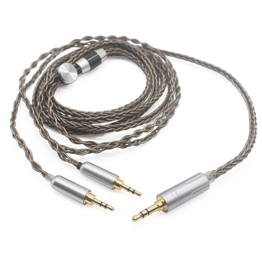 Youkamoo Headphone Replacement Cable Compatible for hifiman HE400S HE-400i (Dual 2.5mm Version) HE560 HE350 HE1000 V2 Headphones, 3.5mm to Dual 2.5mm
