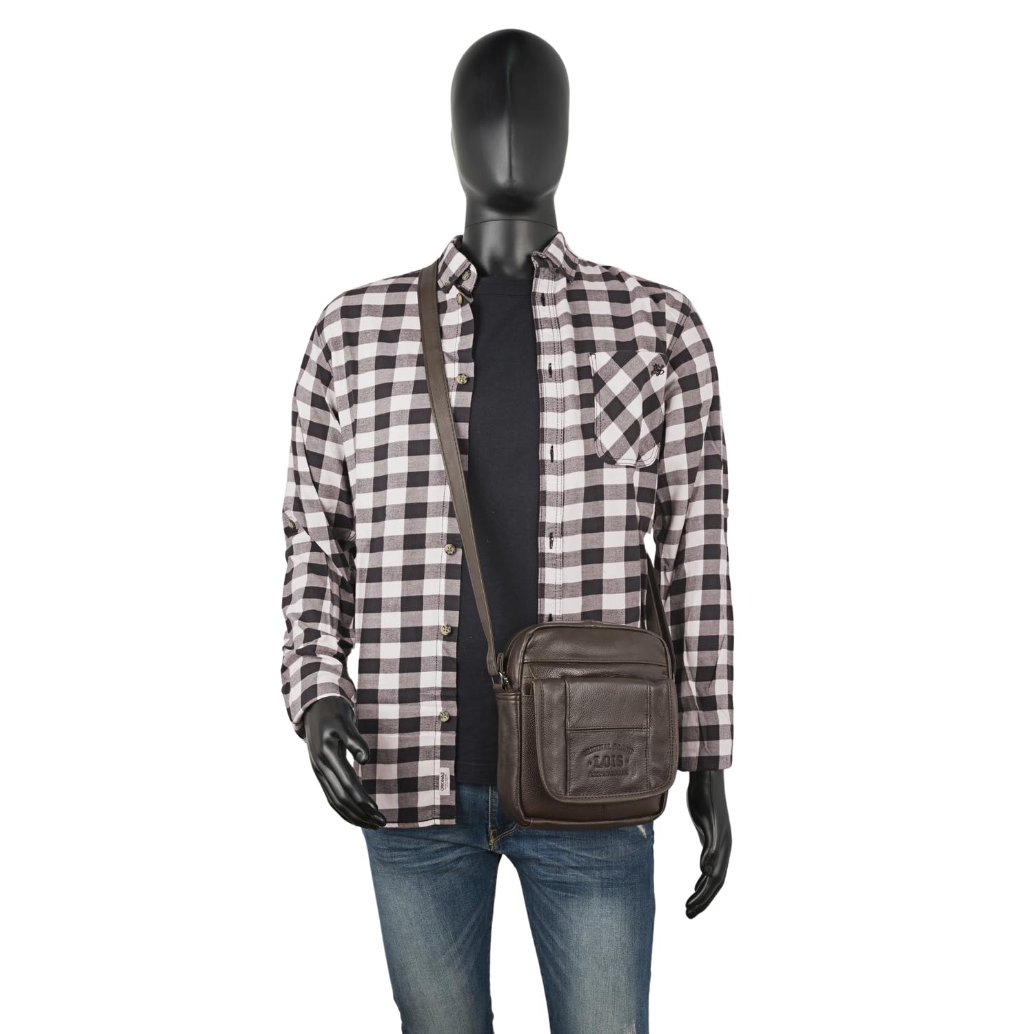 Lois - Bolso Hombre Piel Vegana Estilo Moderno, práctico y elegante Bandole