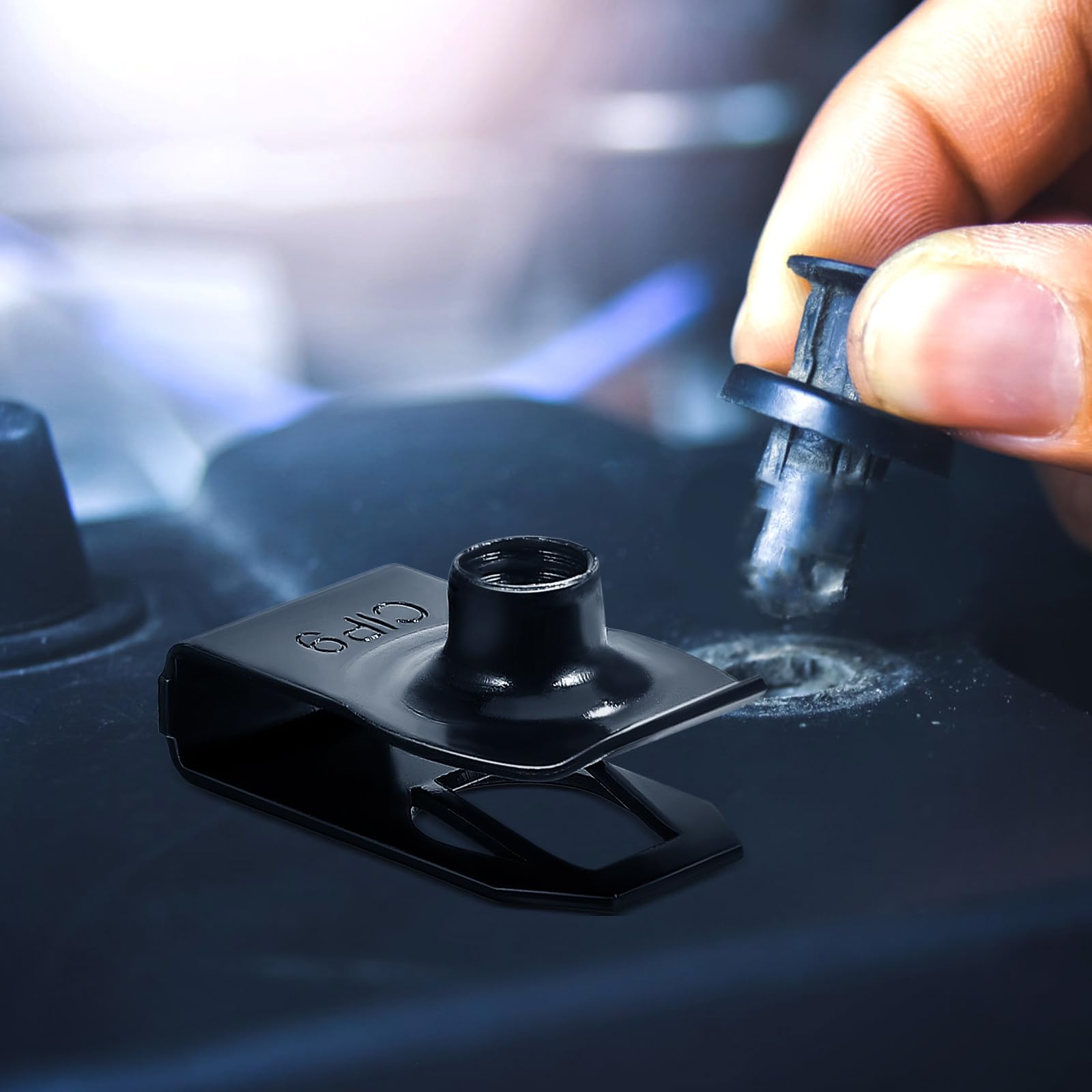 jojofuny 20 pezzi M 6 estrusi di tipo U clip accessori metallici auto per carrozzeria cofano scudo paraurti radiatore