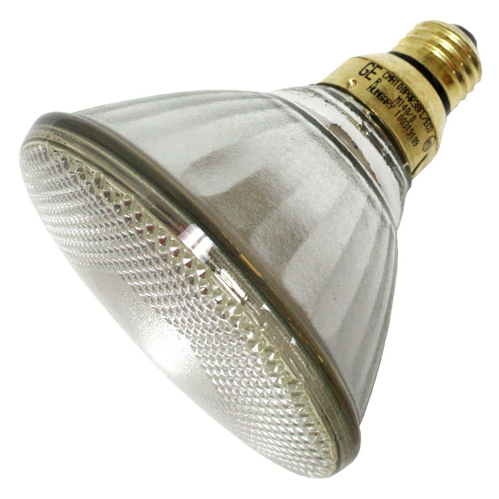 GE Lighting 45681 PAR38 Ceramic Metal Halide Lamp 100 Watt E26 Medium Base 6500 Lumens 81 CRI 3000K Ecolux ConstantColor CMH