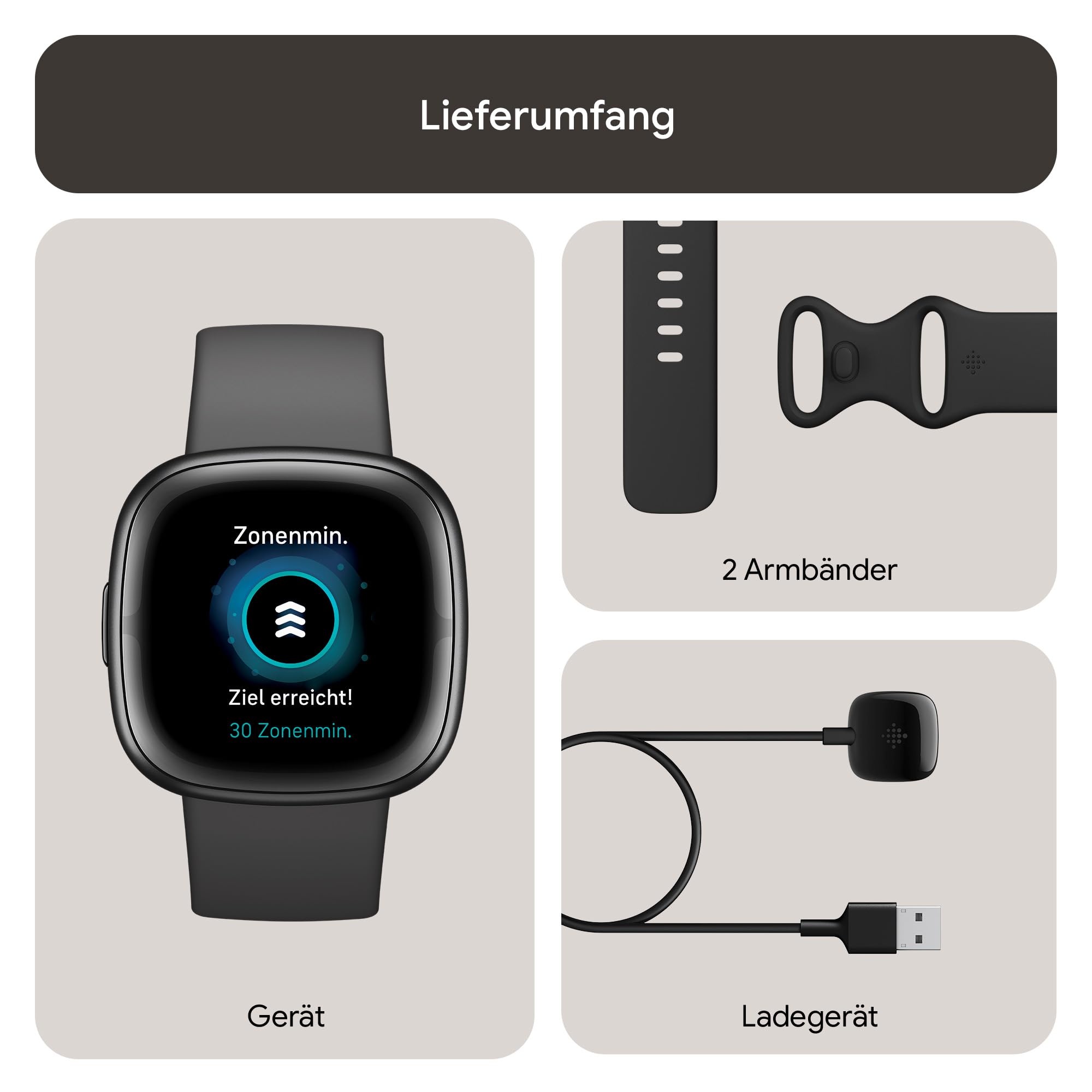 Google Fitbit Sense 2 – Smartwatch Damen / Herren – Fitnessuhr mit integriertem GPS und Telefonfunktion – Fitness-Tracking mit Stressmanagement, EKG und Schlafanalyse – kompatibel mit Android/iOS