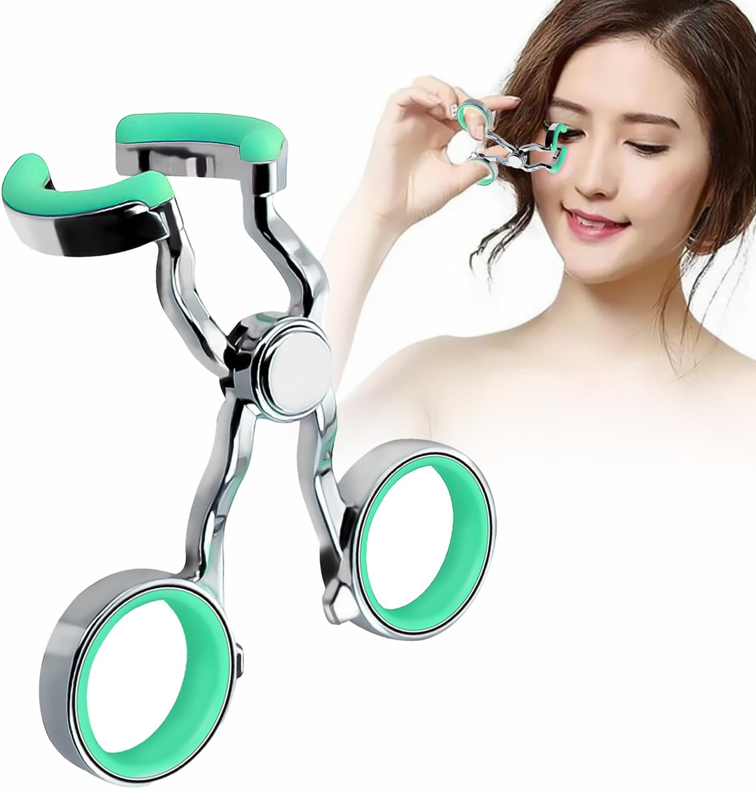 Easy Contact Lens Applicator Tool for Beginners, Professional Contacts Applicator Tool for Long Nails, Soft Tweezer Contact Lens Remover Tool with Storage Box, Portable Set