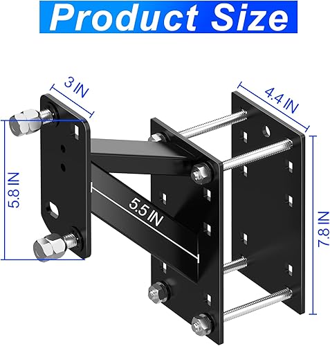 Miniatura 3 de Soporte de neumático de repuesto para remolque, portador de neumáticos de repuesto para caravana, soporte de neumático de repuesto para remolque de