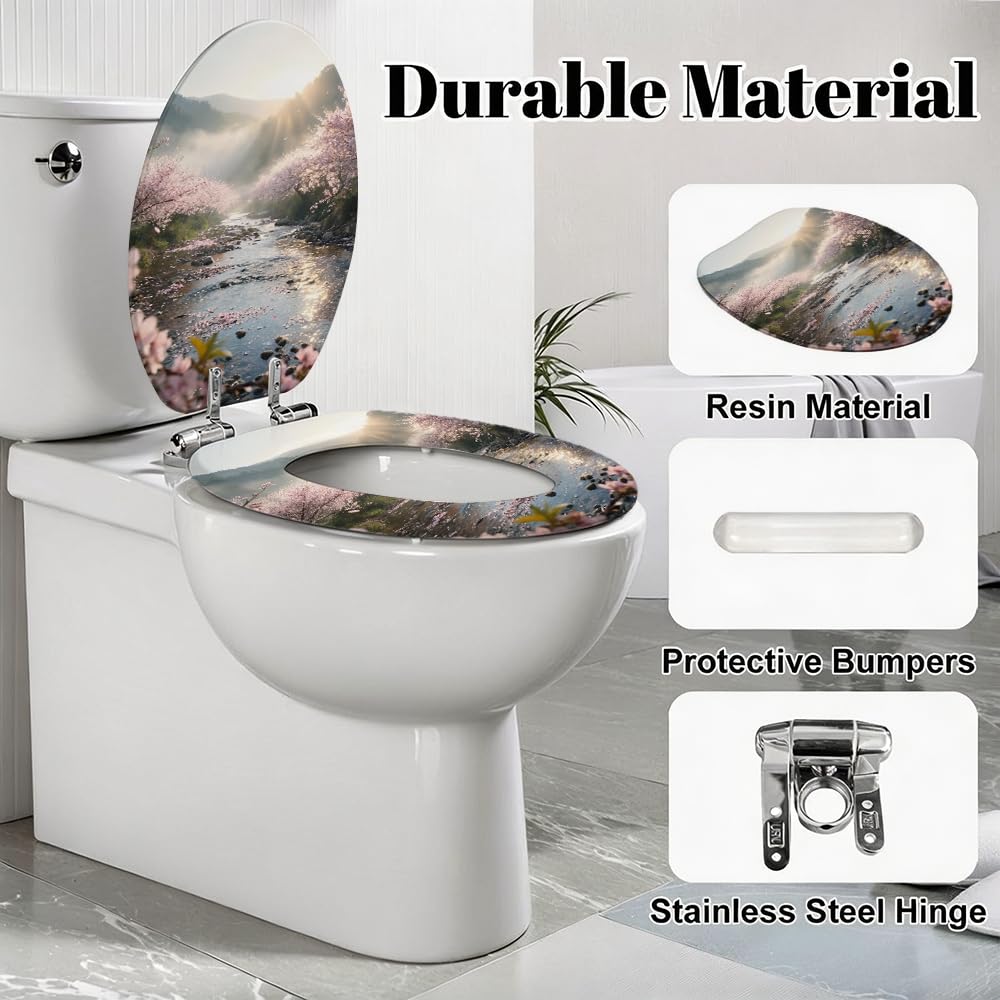 Elongated Resin Toilet Seat, Guitar City Digital Art, Slow Quiet Close