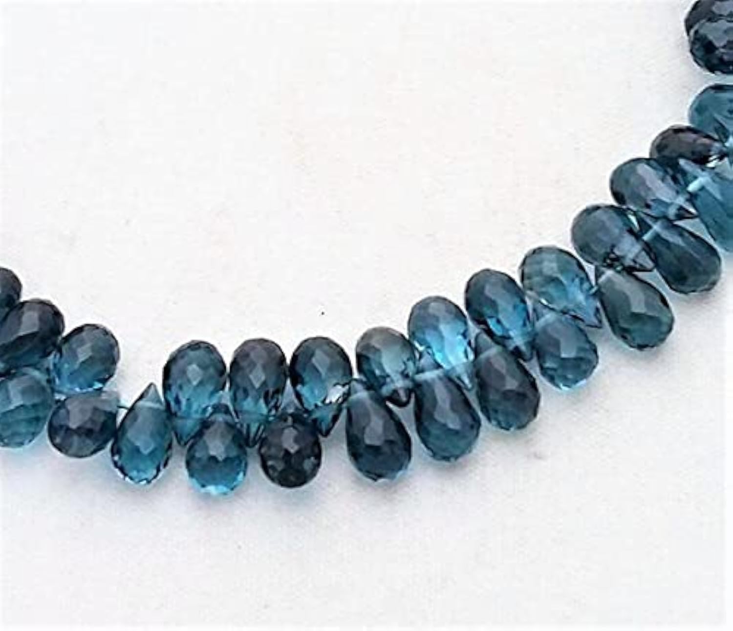 London Blue faceted drops en fil de 4 pouces pour création collier