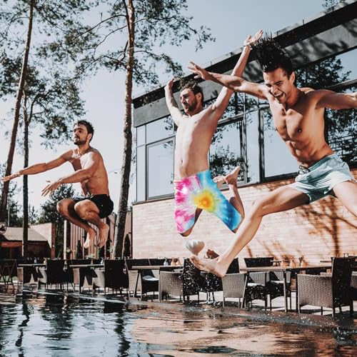 Pantalones cortos de natación para niños con diseño tie dye 4