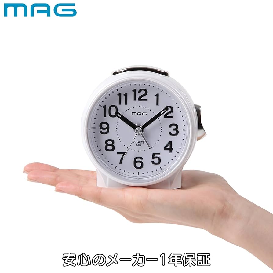 Amazon.co.jp: MAG(マグ) 目覚まし時計 置き時計 アナログ 静音
